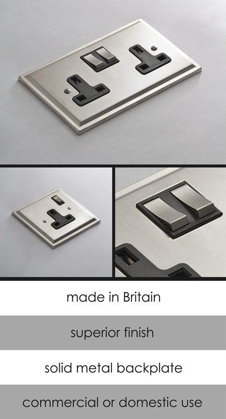 Silver discount plug sockets