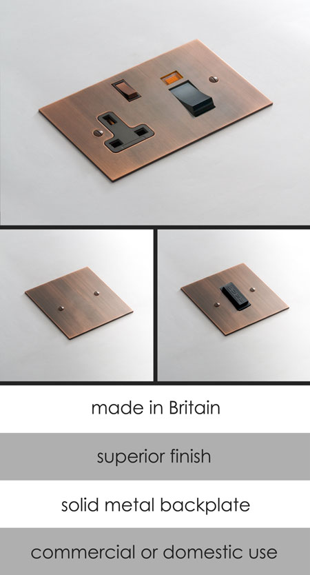 Brushed Copper Other Electrical Fittings (124F)