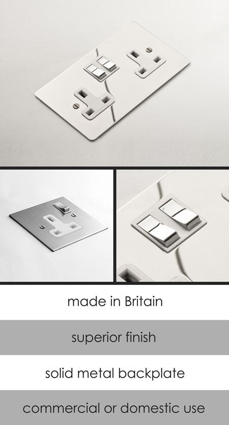 Polished & Brushed Chrome Plug Sockets (125B)