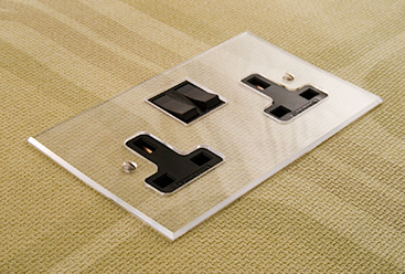 Crystal Electrical Plug Socket (124B)