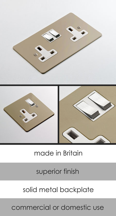 Brown Coloured Electrical Plug Socket (122P)