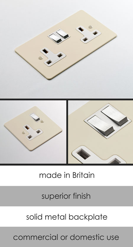 Cream Plug Socket (122B)