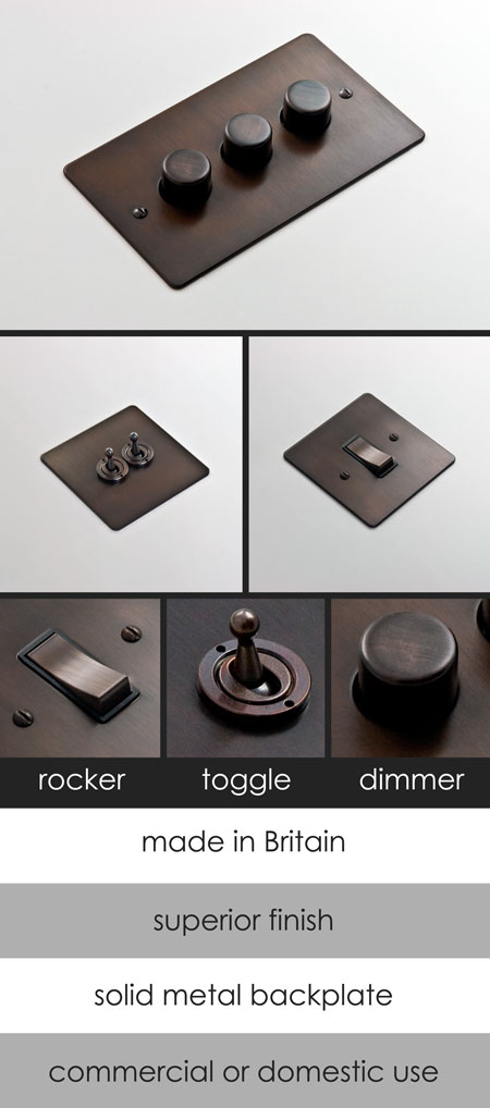 Dark Bronze Electrical Light Switch (126A)