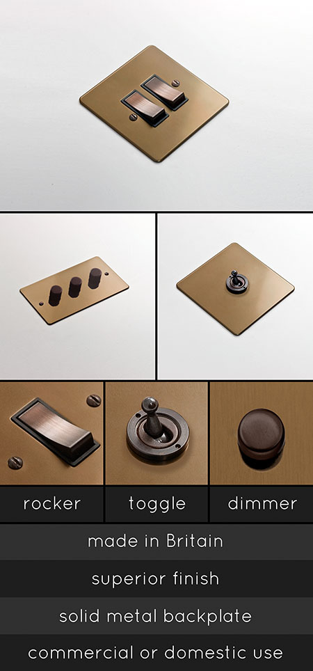 Bronze Electrical Light Switch (127A)