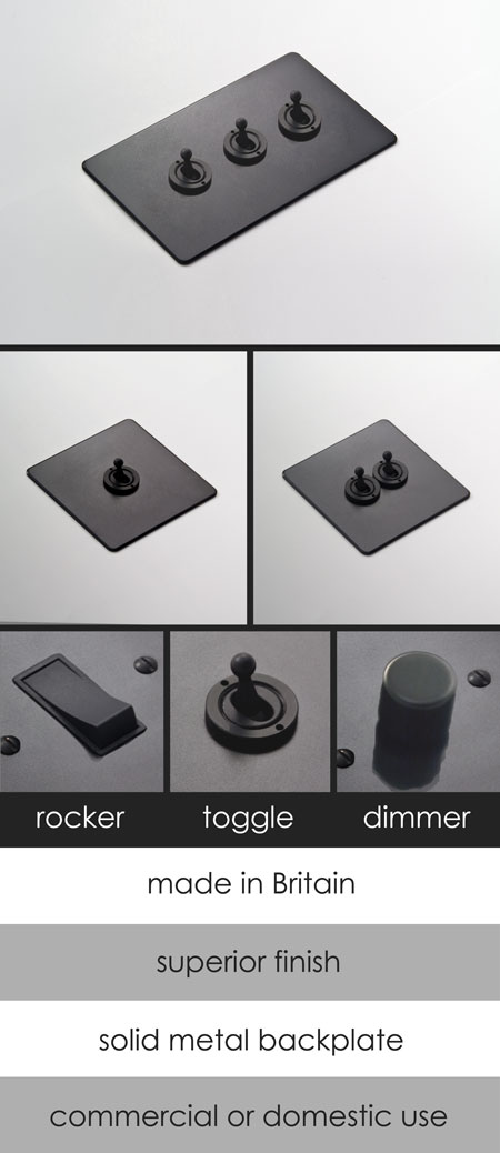 Black Toggle Light Switch (117C)