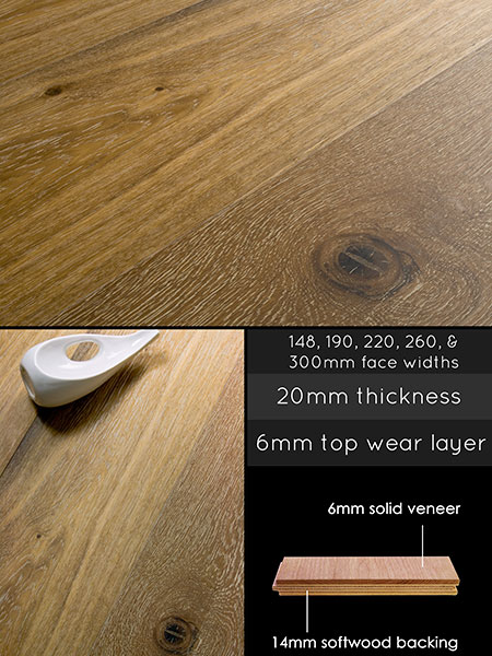 Smoked & Limed Oak Engineered Wood Flooring (93M)