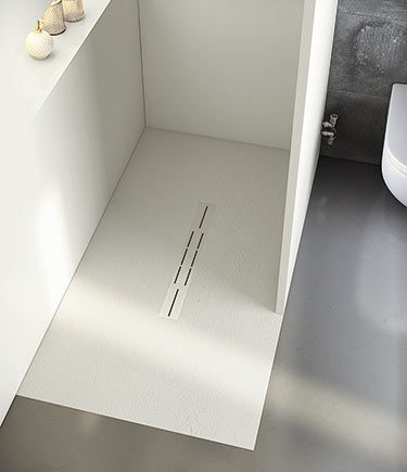 Level Access Shower Tray with Long Drain (60AA)