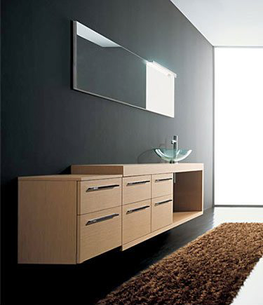 Line Modular Oak Bathroom Furniture (8A)