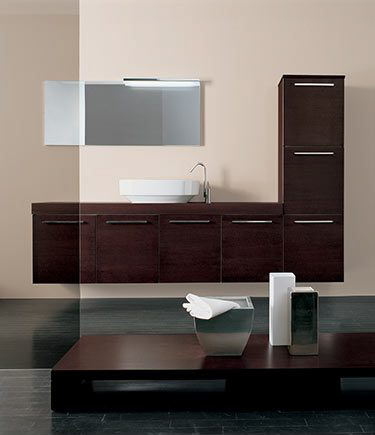 Line Wenge Wall Hung Bathroom Cabinet (8E)