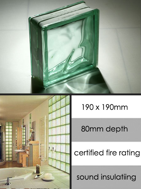 Aqua Green Glass Wall Brick (133D)