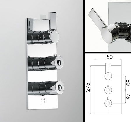 Loft 3 Function Recessed Thermostatic Shower Valve (37Q)