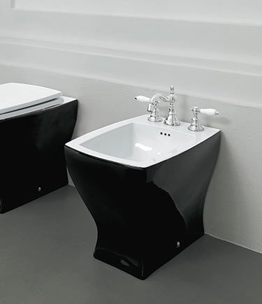 Lulu Black Back to Wall Bidet (13K)