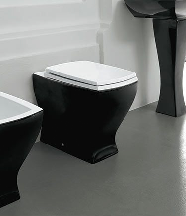 Lulu Black Back to Wall Toilet (13G)