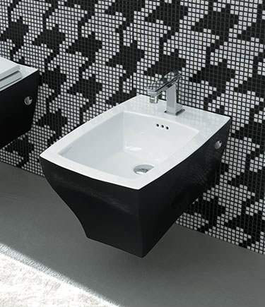 Lulu Black Wall Mounted Bidet (13J)