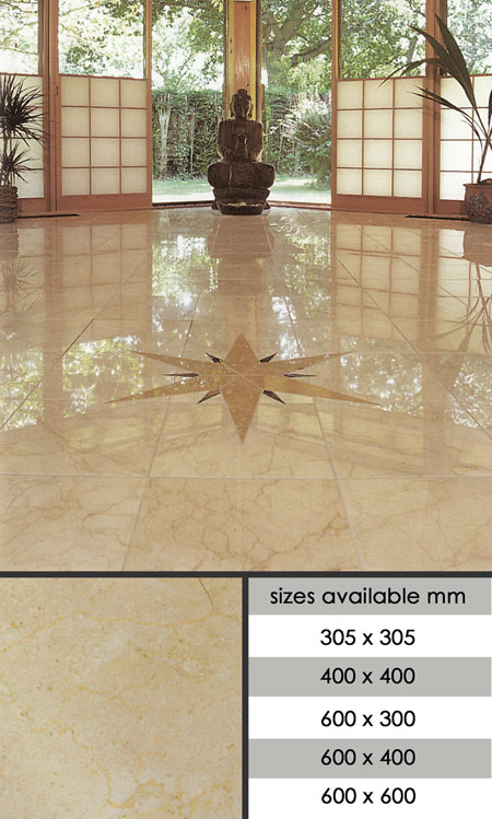 Polished Crema Marfil Marble Tiles (96B)