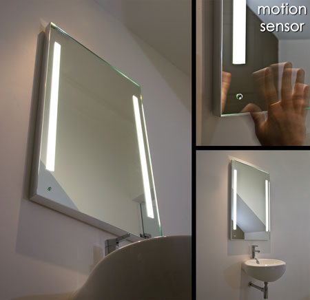 Heated bathroom mirror with lights deals