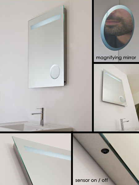 Bathroom Mirror with Lights & Magnifying Mirror (63J)