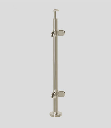 Nickel Glass Balustrade Corner Post (2CN)