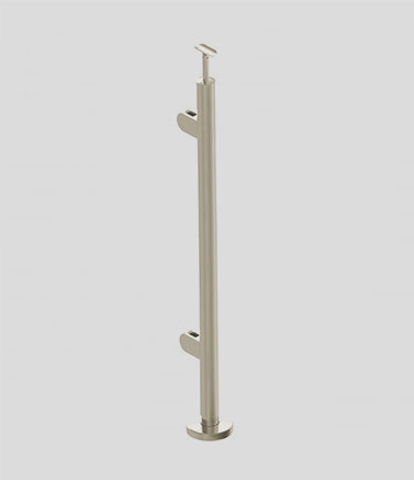 Nickel Glass Balustrade End Post (2AN)