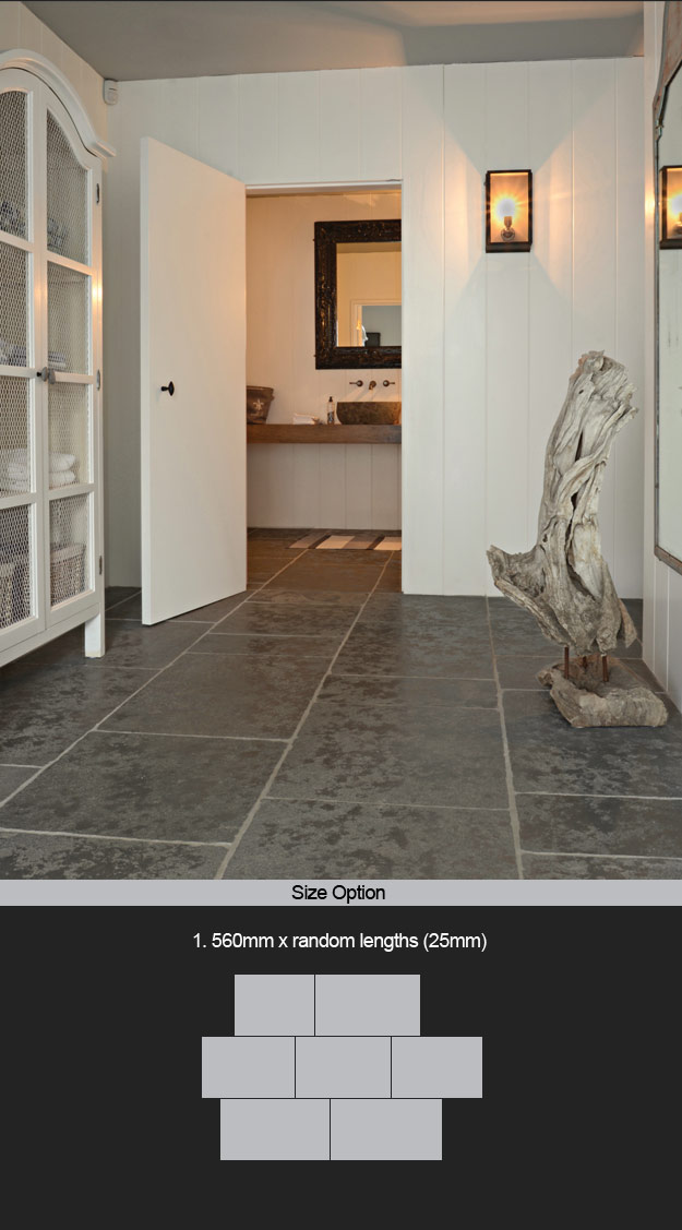 Old Church Distressed Grey Limestone Flooring Tiles (95X)