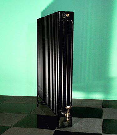 4 Column Floor Standing Black Radiator (104FS)