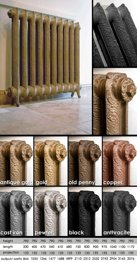 Rocco Ornate Cast Iron Radiator (105E)