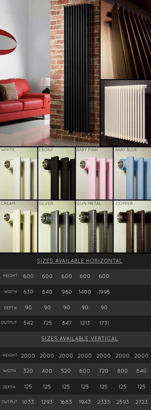 Edge Coloured Radiator (103J)