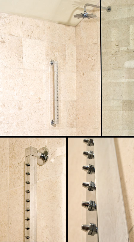 Cubic Wall Mounted Body Jet Shower Bar (77D)