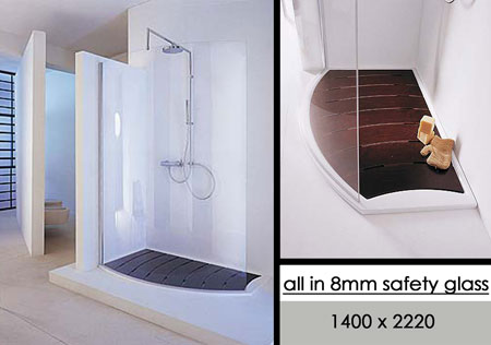 Open Curve Walk In Shower (68U)