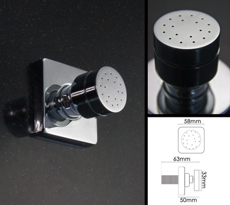 Round Shower Jets with Square Plate (80C)