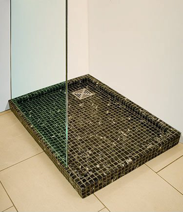 Black Marble Mosaic Stone Shower Tray (60X)