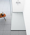 Colour Shower Tray with Long Channel Waste (60R)