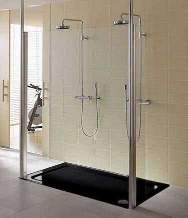 Skinny Black Large Flush Shower Tray (60J)