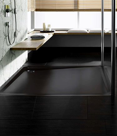 Skinny Black Floor Level Shower Tray (60F)