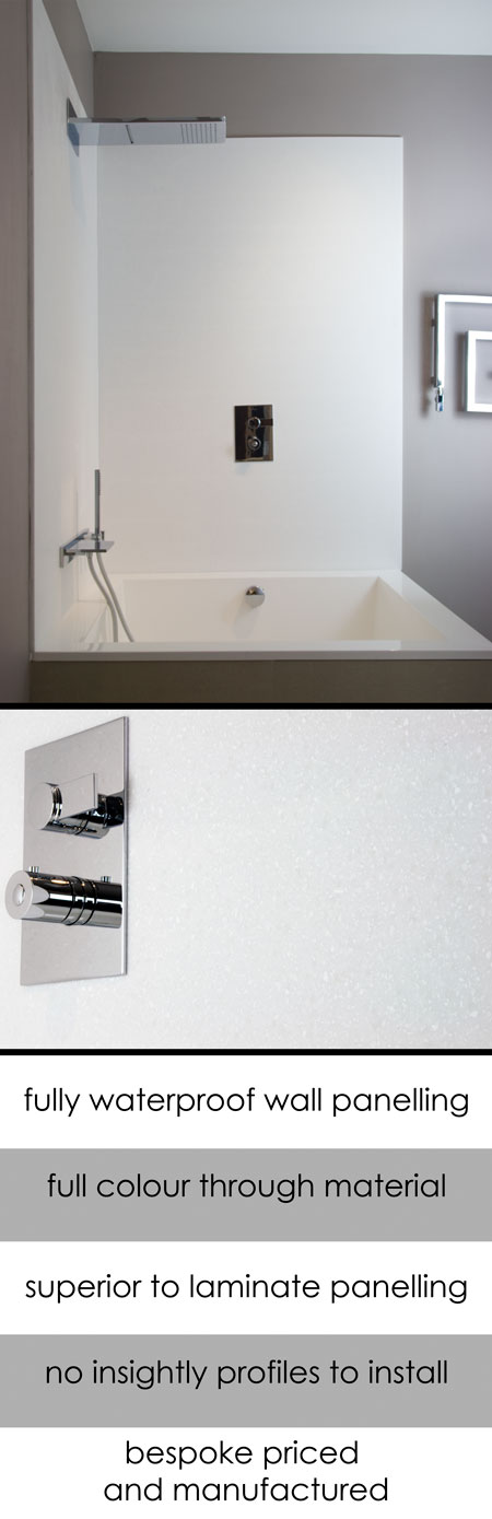 Snow White Shower Waterproof Panels (71E)