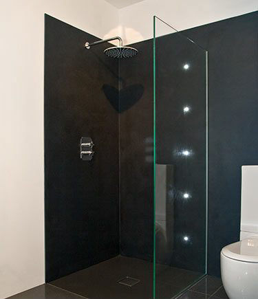 Charcoal Black Shower Steam Proof Wall Panels (711D)