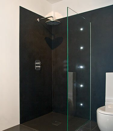 Charcoal Black Shower Waterproof Wall Panels (71D)