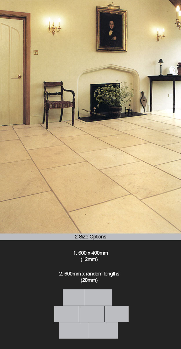 Old English Cream Limestone Flooring (95I)