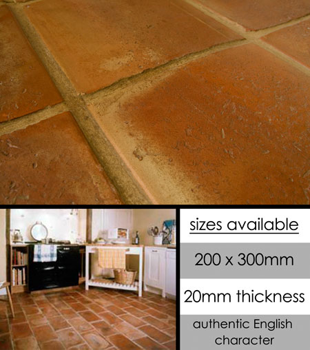 Old English Terracotta  Rectangle Flooring Tiles (99A)