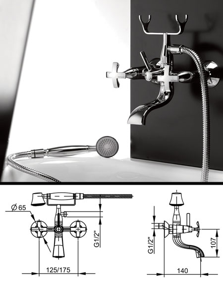 Coox Bath Filler with Shower (36D)