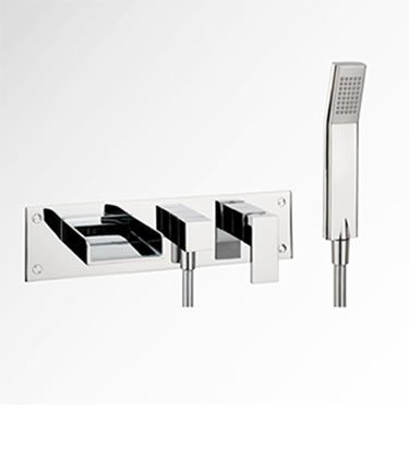 Waterfall Wall Mounted Bath Filler with Shower (46B)