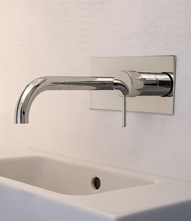 Nickel Wall Mounted Basin Tap (48C)