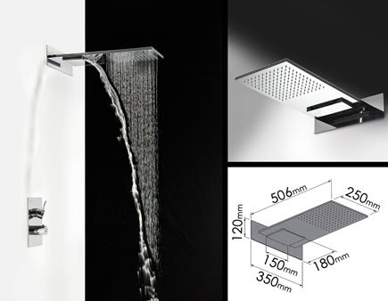 Fixed Shower Head with Fixed Rain & Waterfall Functions (37M)