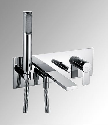 Loft Wall Mounted Bath Filler with Shower (37J)