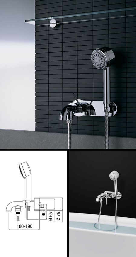 Milano Bath Filler Tap & Shower (41E)