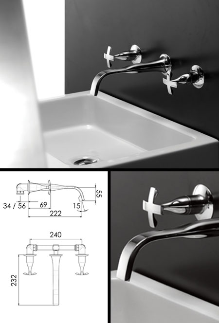 Coox Wall Mounted Basin Taps (36B)