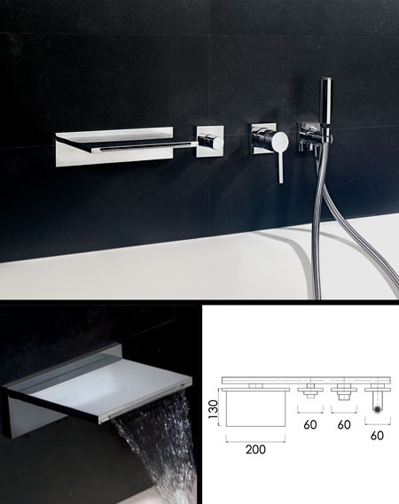 Waterblade Waterfall Bath Tap with Shower (38D)