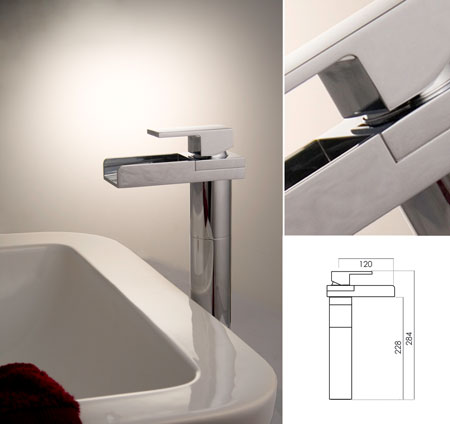 Waterfall Tall Basin Mixer Tap (46D)