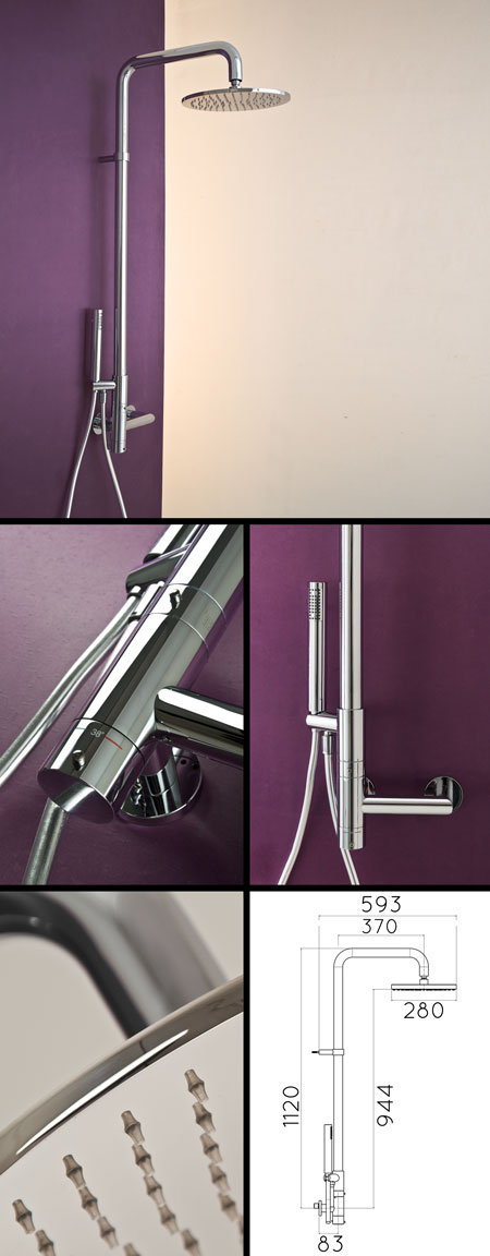 Arc Thermostatic Shower Column (81K)