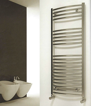 Chrome Curved Heated Towel Rail (57B)